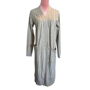 NWT Hello Nite Heather Limonce Glow Cardigan Lightweight Open Long Pockets XS S